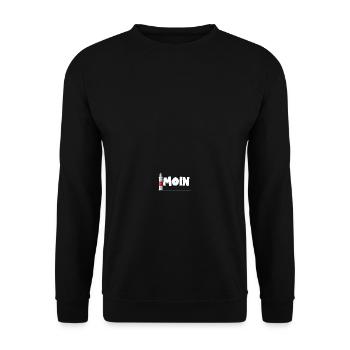 Moin Leuchtturm Norddeutsch See Meer - Unisex Pullover - Schwarz - Vorne - Alina (178cm) & Michal (187cm)