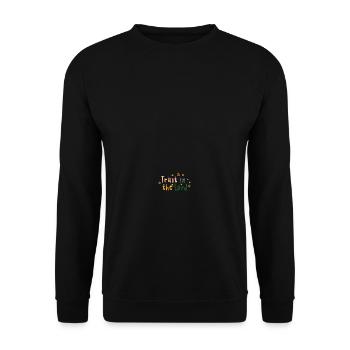 La confiance dans le Seigneur Jésus est Roi - Sweat-shirt Unisexe - noir - Devant - Alina (178cm) & Michal (187cm)