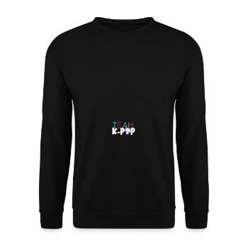 Team K-Pop Koreanische Popmusik Kpop - Unisex Pullover - Schwarz - Vorne - Alina (178cm) & Michal (187cm)