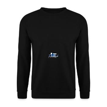 Finnland Offiziell Abhängig Flagge Urlaub Geschenk - Unisex Pullover - Schwarz - Vorne - Alina (178cm) & Michal (187cm)