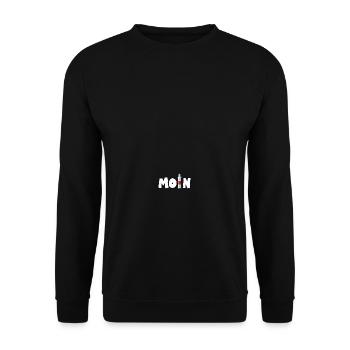 Moin Leuchtturm Norddeutsch See Meer - Unisex Pullover - Schwarz - Vorne - Alina (178cm) & Michal (187cm)