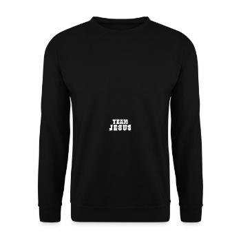 Team Jesus - Unisex Sweatshirt - black - Front - Alina (178cm) & Michal (187cm)