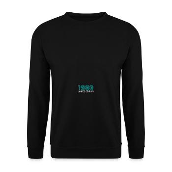 1983 Limited Edition Birthday Design - Unisex Sweatshirt - black - Front - Alina (178cm) & Michal (187cm)