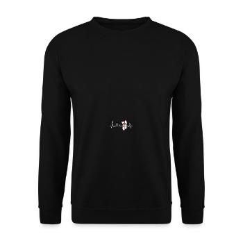 Sardinia Heartbeat Italy Holidays - Unisex Sweatshirt - black - Front - Alina (178cm) & Michal (187cm)