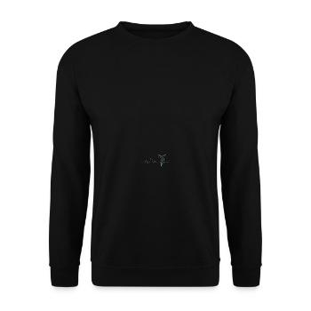 Roller Heartbeat Pulslinie Scooter Geschenk - Unisex Pullover - Schwarz - Vorne - Alina (178cm) & Michal (187cm)