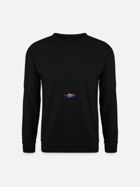 Retro Vintage Forelle - Unisex Pullover - Schwarz