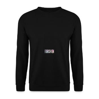 Forgiven Not Perfect Church Jesus Christ - Unisex Sweatshirt - black - Front - Alina (178cm) & Michal (187cm)