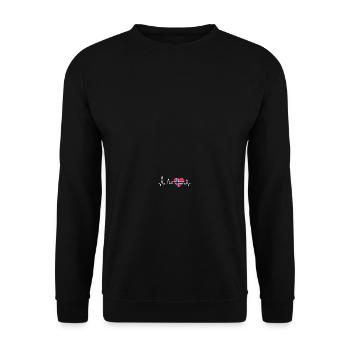 Norwegen Flagge Herzschlag Urlaub Geschenk - Unisex Pullover - Schwarz - Vorne - Alina (178cm) & Michal (187cm)