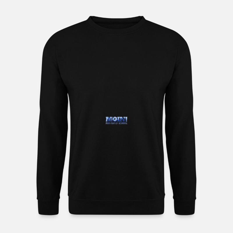 Moin Moin ist gesabbel Hamburg Skyline Hafen Möwe - Unisex Pullover - Schwarz