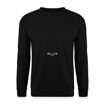 Finnland Experte Flagge Urlaub Geschenk - Unisex Pullover - Schwarz - Vorne - Alina (178cm) & Michal (187cm)