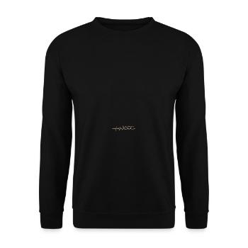 Sheep's Head Symbols Sheep's Head Heartbeat Heartbeat - Unisex Sweatshirt - black - Front - Alina (178cm) & Michal (187cm)