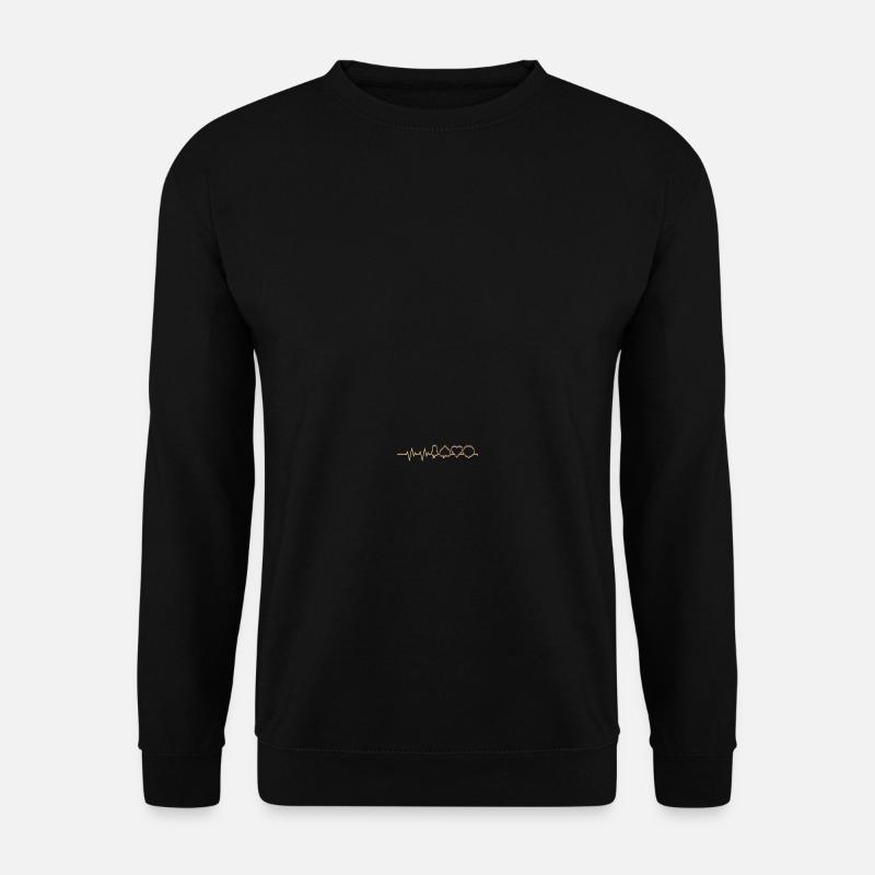 Schafkopf Symbole Schafkopf Heartbeat Herzschlag - Unisex Pullover - Schwarz