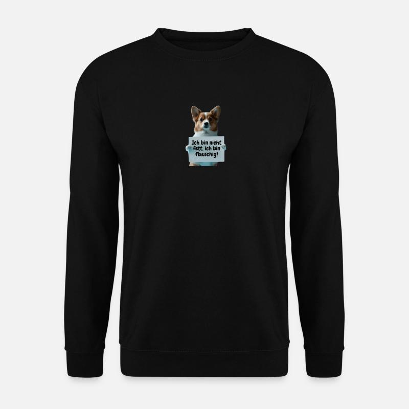 Süßer Hund mit Schild - Unisex Pullover - Schwarz