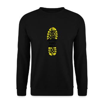 course a pied en enfer - Sweat-shirt Unisexe - noir - Devant - Alina (178cm) & Michal (187cm)