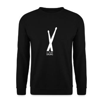 Drummer drummer gift - Unisex Sweatshirt - black - Front - Alina (178cm) & Michal (187cm)
