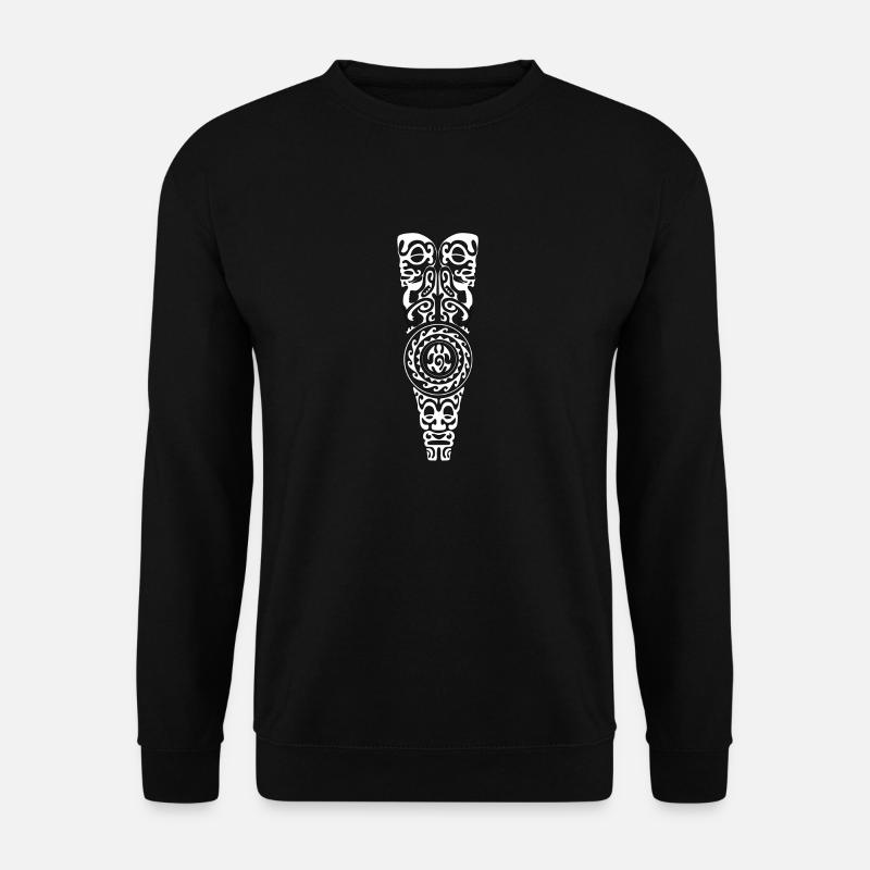 Weißes 96 Maori Brustlogo - Unisex Pullover - Schwarz
