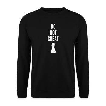 Cheat Cheating Schach Schachspieler Skandal Betrug - Unisex Pullover - Schwarz - Vorne - Alina (178cm) & Michal (187cm)