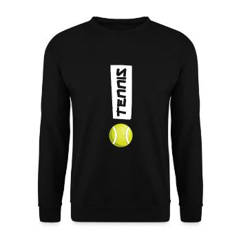 tennis tennis match tennis balle de tennis court de tennis - Sweat-shirt Unisexe - noir - Devant - Alina (178cm) & Michal (187cm)