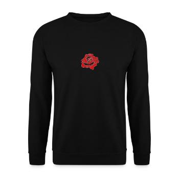 die rote Rose - Unisex Pullover - Schwarz - Vorne - Alina (178cm) & Michal (187cm)