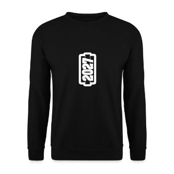 Born in 2027 - Unisex Sweatshirt - black - Front - Alina (178cm) & Michal (187cm)