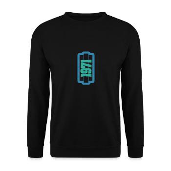 Born in 1971 - Unisex Sweatshirt - black - Front - Alina (178cm) & Michal (187cm)