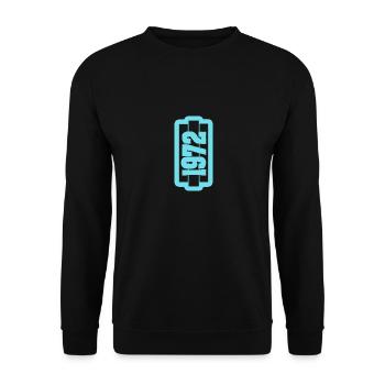 Jahrgang 1972 - Unisex Pullover - Schwarz - Vorne - Alina (178cm) & Michal (187cm)