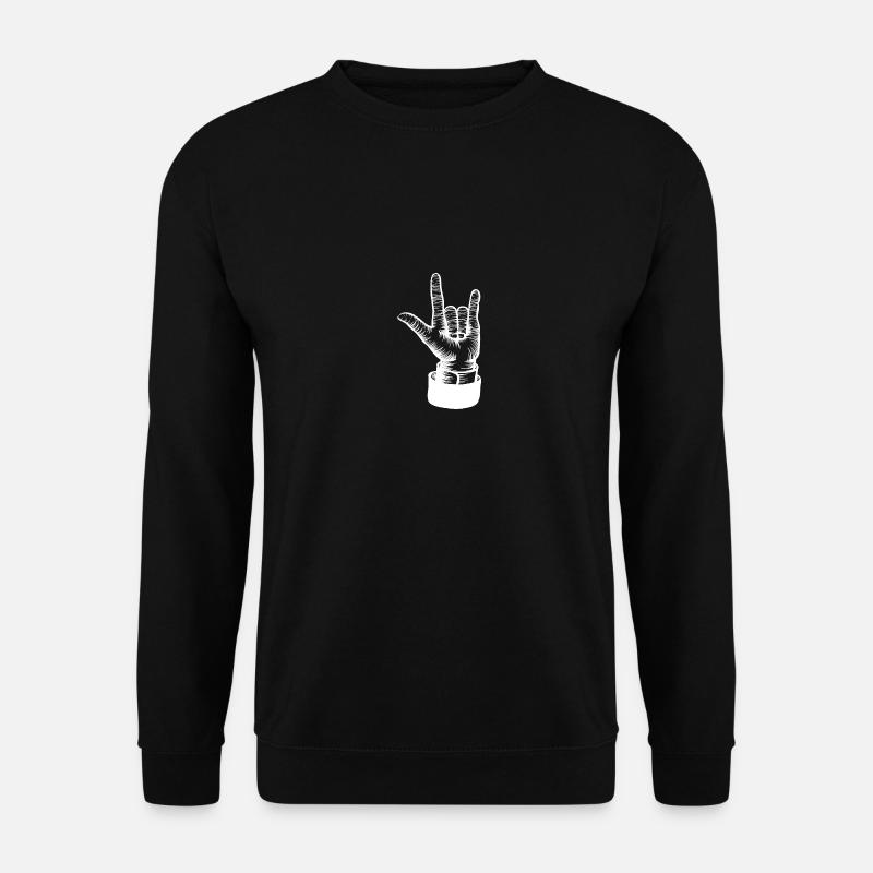 Hand Drawn Three Fingers - Unisex Sweatshirt - black
