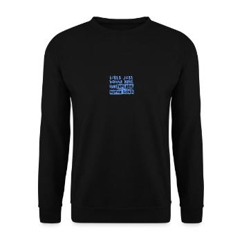 FunDamental Rights blue - Unisex Pullover - Schwarz - Vorne - Alina (178cm) & Michal (187cm)