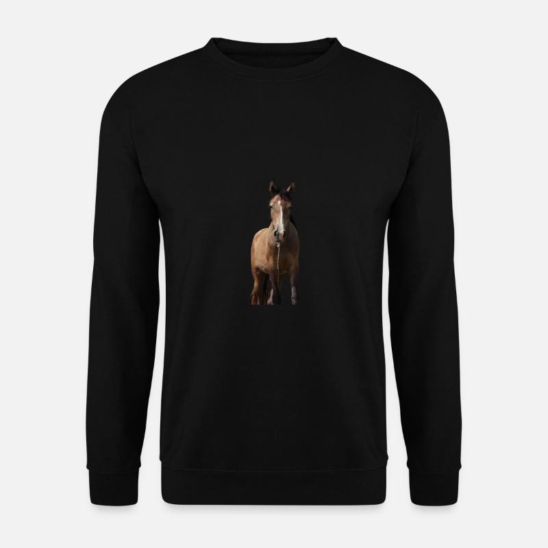 Pferd Mädchen Geschenk - Unisex Pullover - Schwarz