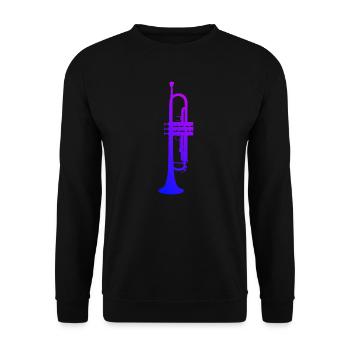 Trompettiste Hommes Trompette Trompette Trompettes - Sweat-shirt Unisexe - noir - Devant - Alina (178cm) & Michal (187cm)