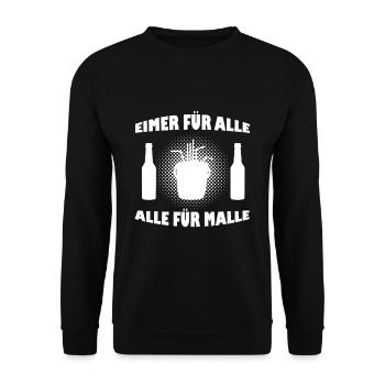 Malle Mallorca Beer Party Bucket Sangria Gift - Unisex Sweatshirt - black - Front - Alina (178cm) & Michal (187cm)