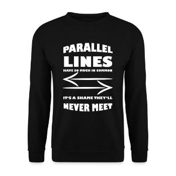 Mathematisch Mathe Mathelehrer Mathematiker - Unisex Pullover - Schwarz - Vorne - Alina (178cm) & Michal (187cm)