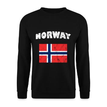 Norway flag - Unisex Sweatshirt - black - Front - Alina (178cm) & Michal (187cm)