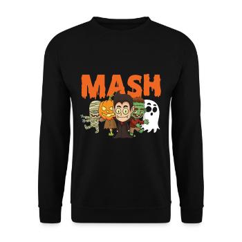 Monster halloween - Unisex Pullover - Schwarz - Vorne - Alina (178cm) & Michal (187cm)