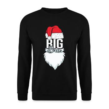 Big Bro Christmas Big Bro Christmas - Unisex Sweatshirt - black - Front - Alina (178cm) & Michal (187cm)