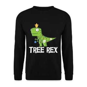Baum Rex Tree Rex - Unisex Pullover - Schwarz - Vorne - Alina (178cm) & Michal (187cm)