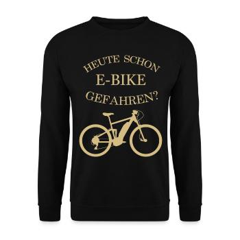 e bike e-bike spruch - Unisex Pullover - Schwarz - Vorne - Alina (178cm) & Michal (187cm)