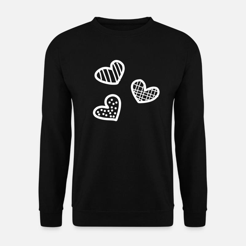 drei Herzen - Unisex Pullover - Schwarz