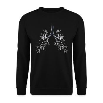 Bronchi lungs - Unisex Sweatshirt - black - Front - Alina (178cm) & Michal (187cm)