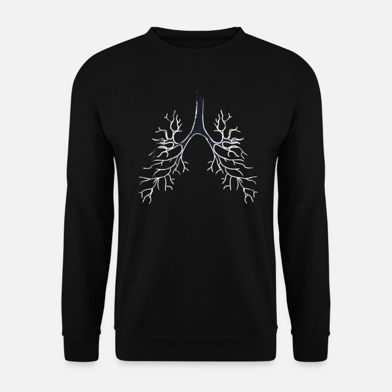 Bronchien Lunge - Unisex Pullover - Schwarz