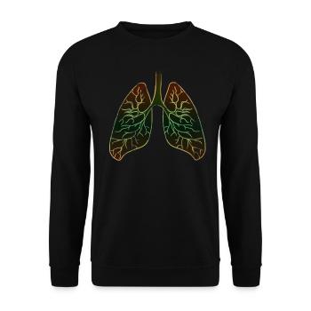 Lung organ - Unisex Sweatshirt - black - Front - Alina (178cm) & Michal (187cm)