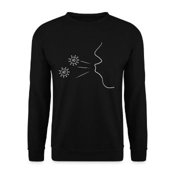 Viruses corona - Unisex Sweatshirt - black - Front - Alina (178cm) & Michal (187cm)