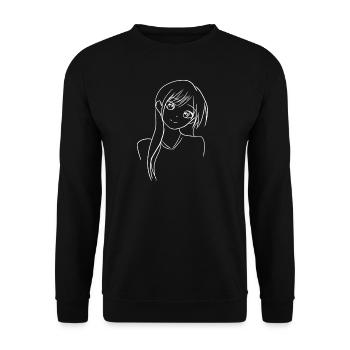 Anime fille - Sweat-shirt Unisexe - noir - Devant - Alina (178cm) & Michal (187cm)