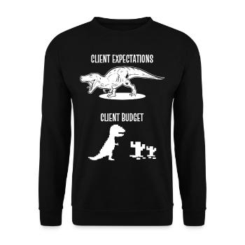 Designer Graphic Designer Designer Artist - Unisex Sweatshirt - black - Front - Alina (178cm) & Michal (187cm)
