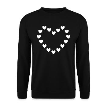 Cœur coeur - Sweat-shirt Unisexe - noir - Devant - Alina (178cm) & Michal (187cm)
