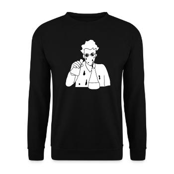Chemiker Wissenschaftler - Unisex Pullover - Schwarz - Vorne - Alina (178cm) & Michal (187cm)