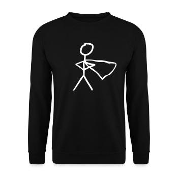 hero - Unisex Sweatshirt - black - Front - Alina (178cm) & Michal (187cm)