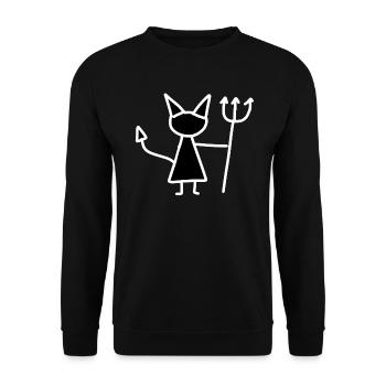 Devil evil - Unisex Sweatshirt - black - Front - Alina (178cm) & Michal (187cm)