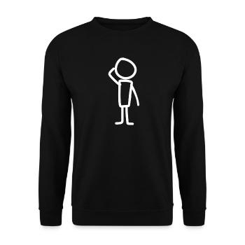 Mensch Mann - Unisex Pullover - Schwarz - Vorne - Alina (178cm) & Michal (187cm)