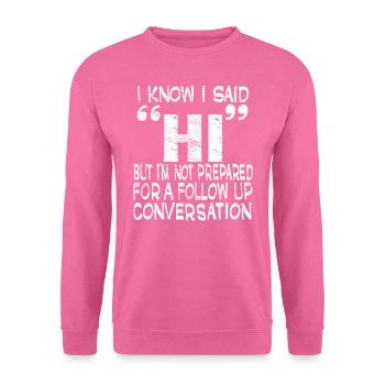 Bonjour sociale - Sweat-shirt Unisexe - rose - Devant